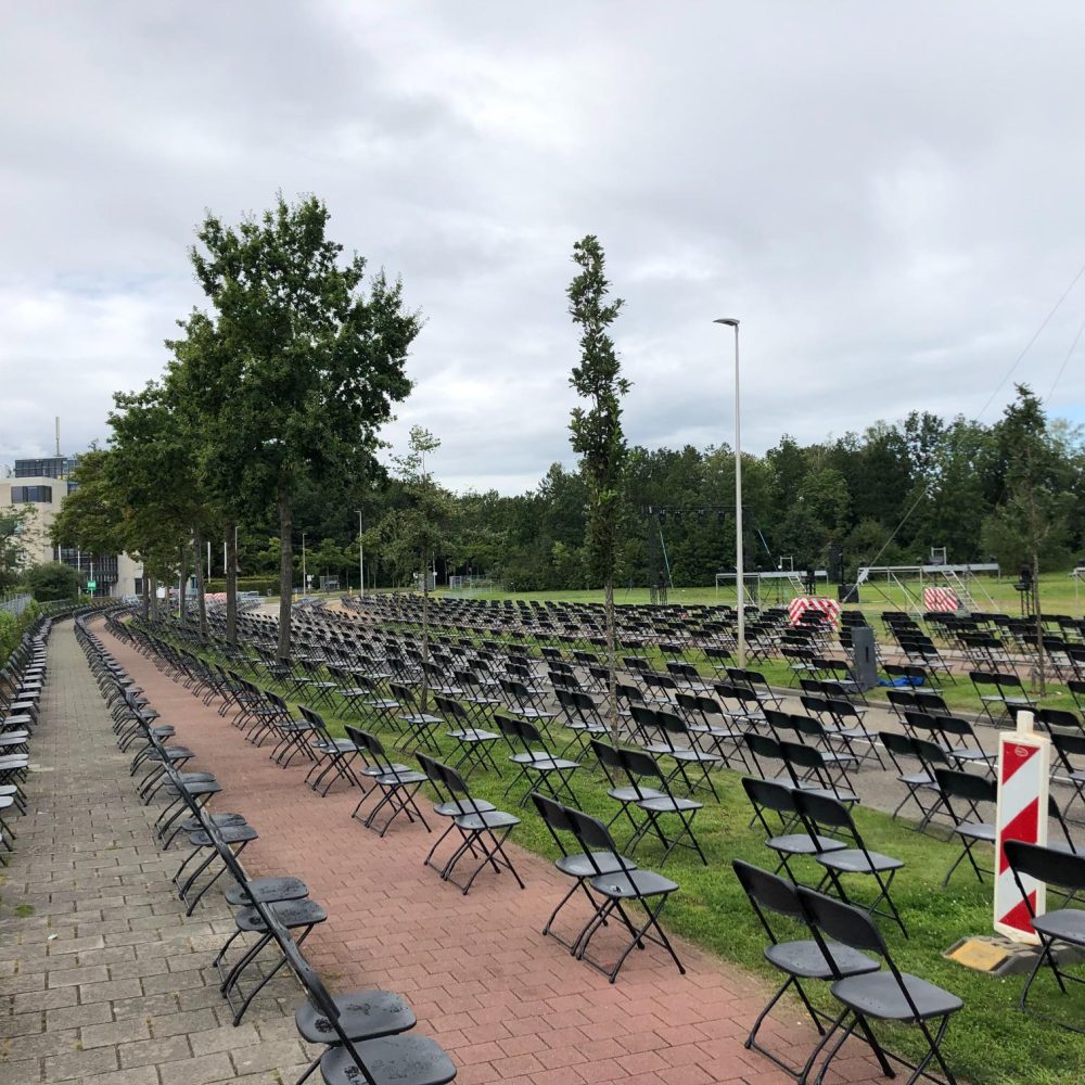 klapstoelen opstelling electric fireworks Heerlen